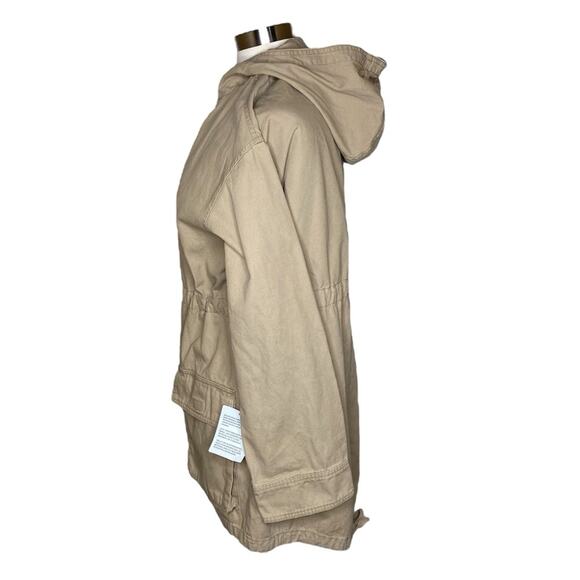 Asos Design Oversized Washed Hooded Parka with Cargo Pockets in Sand Women’s 4 - Picture 6 of 14